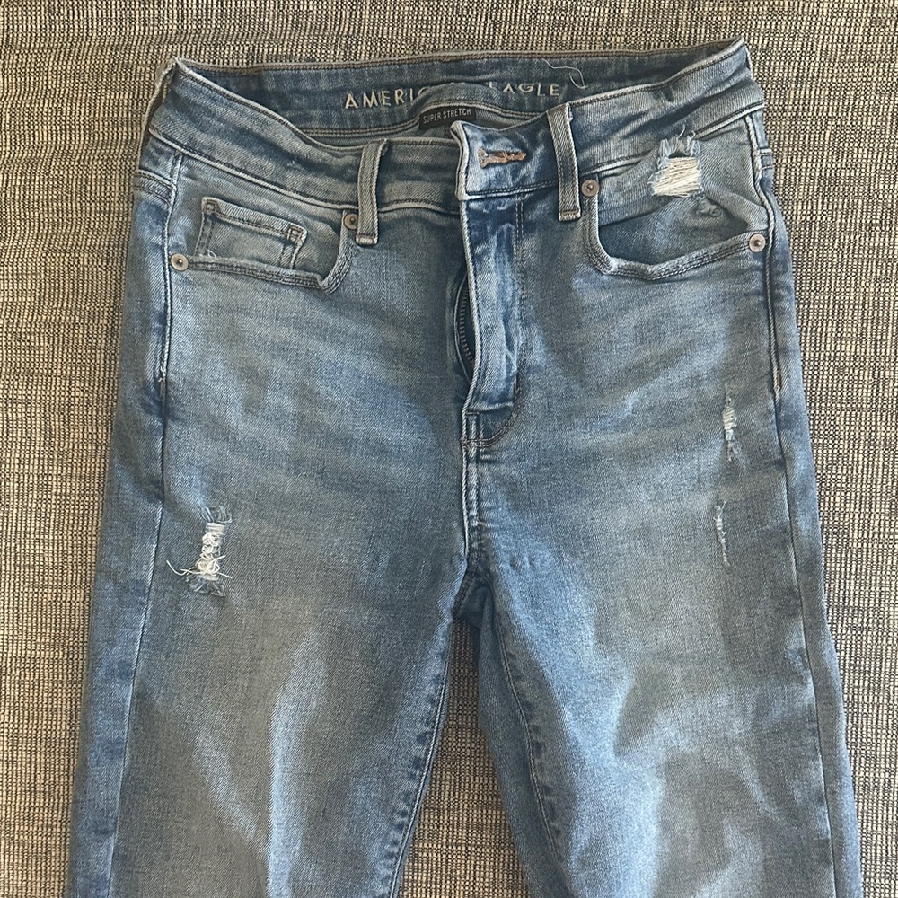 American Eagle Outfitters Women's Light Blue Skinny Jeans